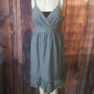 Chambray Adjustable Strap Dress